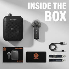 DIGIMORE 10W Voice Amplifier for Teachers w/Wired Headset Mic | 12Hrs Battery | BT 5.4 | in-Built Noise Reduction | Speaker for Tour Guides, Yoga, Announcements, Schools & Colleges (D-1200)
