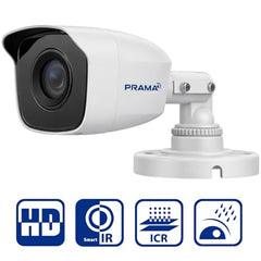 PRAMA PT-HTD70FOE-LPFS 2MP Ranginview Audio Fixed Turret Dome Camera, Built-in Microphone,1920 × 1080 Resolution, up to 20 Meters of IR Distance and 20 Meters of White Light Distance.