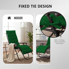 DADDY COOL Multipurpose Extra Long Rocking Chair Cushion for Outdoor and Indoor/Chair pad for Home & Office Chair Filling 18 x 50 Inch Pack of 1 Dark Green (Only Cushion)