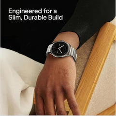 boAt Ultima Aeris 1.43" AMOLED Display, 1000 nits Brightness, Ultra Slim 8mm Metal Build, IP68, Auto HR & SpO2 Monitoring, Sleep & Stress Tracking, Stylish Smartwatch for Men & Women(Tan Brown)
