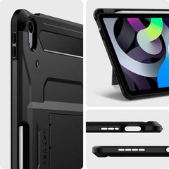 Spigen Flip case for iPad Air 11 inch M4 (2026), iPad Air 11 inch M3/M2 (2025-2024), 10.9 inch 5th/4th Gen (2022/2020), Trifold, Pencil Holder, Full Cover(Liquid Air Folio) - Black