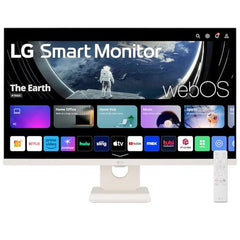 LG 27U511SA 68.58 cm (27 Inch) Full HD (1920x1080) IPS Smart Monitor with webOS, 100Hz, Wi-Fi, Bluetooth, Miracast, AirPlay2, Speakers, HDMI, USB-A, Slim Stand, 3-Side Virtually Borderless, (White)