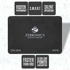 ZEBRONICS ZEB-SD52 SSD 512GB, SATA II and SATA III Interface, QLC, Silent Operation