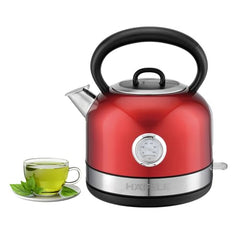 Hafele Dome Plus 2200W, 240V Electric Stainless Steel Kettle with Spout Cover with Analogue Temperature Display, Detachable Micro-Mesh Filter for Lime Scale Filtering, Easy Cleaning (1.7 L) (Grey)