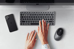 SATECHI Slim X3 Bluetooth Backlit Keyboard with Numeric Keypad – Illuminated Keys & Multi-Device Sync – for M2/ M1 MacBook Pro/Air, M2/ M1 iPad Pro/Air, M2 Mac mini, iMac M1 (Silver)
