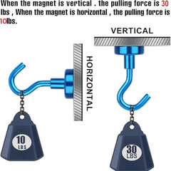 DIYMAG Magnetic Hooks 15pcs 30lbs Cruise Essentials 2026 Magnet Hook | Neodymium Heavy Duty Strong Magnets Hanging Ship Cabins Refrigerator Fridge Classroom Beach Vacation Kitchen Grills Home Tool