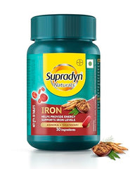 Supradyn Naturals Iron (90 tablets) For Women, Multivitamin with 3X Iron, Ashoka, Shatavari, Zinc, Vitamin C, Folic Acid, 30 vital nutrients, Supports Blood Health & Provides Energy, Veg