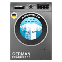 Bosch 10.5/6 KG Inverter Fully Automatic Front Load Washer Dryer (WNA2E4U1IN, 1400 RPM, 14 Wash Programs, LED touch display, Wash & Dry in 60 Mins, Cast Iron Grey)