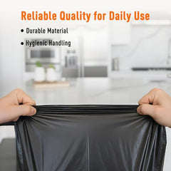 Amazon Brand - Presto! Garbage Bags | Large | 90 Count | 15 Bags X 6 Rolls | 24 X 32 Inches | For Dry & Wet Waste | Black