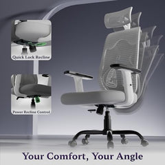 Furnivo Titan Ergonomic Office Chair for Home & Office | Adjustable Armrests | 120 Recline | Lumbar Support | Thick Cushioned Seat | Heavy-Duty Base | 3 Years Warranty (Eco Black Red)
