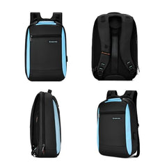 Nasher Miles Madison Passenger Workpack 22 Liters Water Resistant, Padded, Premium Reversed Polyester Black Yellow Laptop Backpack | USB charging| Unisex | Ideal For Office (Black & Yellow)