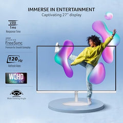 Acer SA272U P1 27 Inch WQHD 2560×1440 IPS Monitor|144Hz Refresh Rate | 1ms VRB | HDR10 | AMD FreeSync | 1 x HDMI (2.0) + 1 x DisplayPort (1.4) | Built-in Speakers | Ultra-Slim 7.2mm Design | Eye Care
