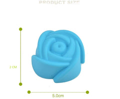 SYGA Set of 12 Rose Shape Silicone Muffin Cups Handmade Soap Molds Biscuit Chocolate Ice Mould(Random Color)