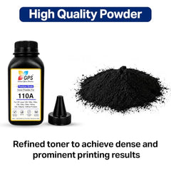 GPS Colour Your Dreams 110A Toner Cartridge Refill Powder Compatible with HP Laser 108w, 108a, 136w, 136nw, 138fnw LaserJet Printers - Pack of 4, 80gms Each