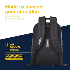 American Tourister Martt+ 01 | 28L Backpack | 17" Laptop Bag | 3.5 Compartments | Office & College Backpack for Men and Women | Rain Cover Included | Grey | 1 Year Global Warranty