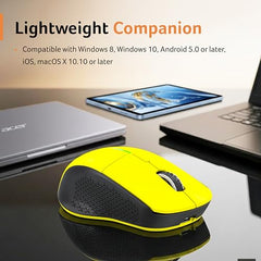 Acer Prism Dual Mode Wireless Mouse I 2.4G + Bluetooth I Silent Click I 3200 DPI (800-1200-2400-3200) I Rechargeable 500mAh I RGB LED I 6 Buttons I Lightweight 87g I Ergonomic Design for Laptop PC Mac