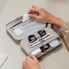 DailyObjects Vault Tech Kit Organiser for Canon EOS R50V | Compact Travel Case for Camera Cables, Chargers, Memory Cards & Accessories | Durable & Stylish Storage Pouch