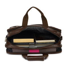 Hard Craft Vegan Leather Office Laptop Messenger and Shoulder Side Sling Hand Bag For Men Corporate Executive Briefcase Bag For Man Supports Laptop Upto 15.6 inches