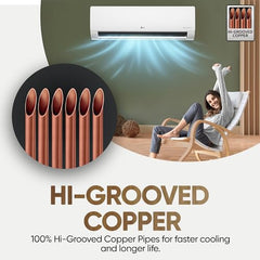 LG 1.5 Ton 5 Star DUAL Inverter Split AC (Copper, AI Convertible 6-in-1, VIRAAT Mode, Faster Cooling & Energy Saving, 4 Way Swing, HD Filter with Anti-Virus Protection, US-Q19QNZE1, White)