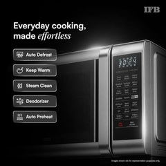 IFB 28 L Air Fry Convection Microwave with 5 in 1 Versatility Bake, Grill, Roast, Reheat, Combi-Cook Mode, Paneer/Ghee Modes, 300 Auto Cook Menus (28SC5, Silver, Auto Defrost,10 Power Levels)
