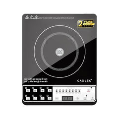 CADLEC CookFusion_5 2000W Induction Cooktop for Home & Kitchen | Powerful Performance, 7 Cooking Modes, LED Display, Auto Shut-Off & Overheat Protection | BIS Approved, 2-Year Warranty | Black
