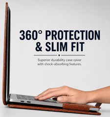 Flausen Croco Laptop Case Cover for Acer Aspire Lite Al15-52 15.6 Inch, Brown