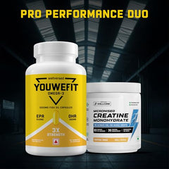 Wellcore Creatine with Omega 3 Capsules Triple Strength (Creatine 122g Fruit Fusion & 30 Capsules Omega) | 1250mg Triple Strength | EPA + DHA | Enhanced Muscle Strength |