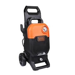 BLACK+DECKER BEPW1600 1300W 1600 PSI 110 Bar Pressure Washer for Car, Bike, Home & Garden Cleaning Use with Multiple Accessories Included, 1 Year Warranty, Orange & Black