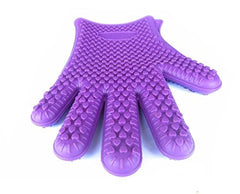 SYGA Microwave Silicone Heat Resistant Grilling BBQ Insulated Gloves for Cooking, Baking, Smoking & Potholder(1 Pair)