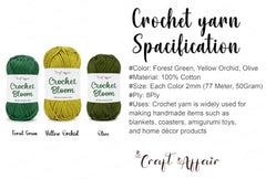 Craft Affair | Crochet Bloom Cotton Yarn 8ply (Each Color 2mm, 77Meter, 50Gram) 100% Pure Cotton | for Knitting Yarn | Craft & DIY Project: Grey, Pink, Off White