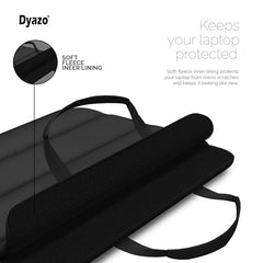 Dyazo 15.6 Inch Fluffy Laptop Sleeve | Soft Padded Protection | Water Resistant & Lightweight Laptop Sleeve Case Compatible for MacBook, Dell, HP, Lenovo, Acer, Asus and Other Notebook (Black)