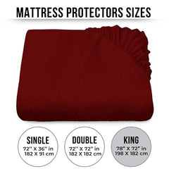 MollisHomes Mattress Protector Single Size, 72x36 Inches, Grey