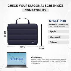 Dyazo 15.6 Inch Fluffy Laptop Sleeve | Soft Padded Protection | Water Resistant & Lightweight Laptop Sleeve Case Compatible for MacBook, Dell, HP, Lenovo, Acer, Asus and Other Notebook (Black)