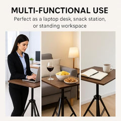 eStand Height Adjustable Multipurpose Table for Seating and Standing Posture(Straight Height Adjustable Table, Black, 72-112 Cms)