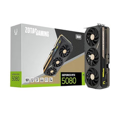 ZOTAC Gaming GeForce RTX 5080 Solid CORE Graphics Card - Black | 16 GB | DLSS 4 | GDDR7 | Advanced Cooling | Triple Fan | RGB Lighting | ZT-B50800D2-10P | Only Graphics Card with 5 Year Warranty