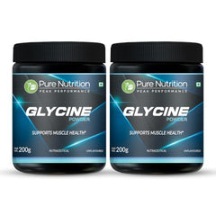 Pure Nutrition Glycine Powder | L Glycine Supplements | Amino Acid Supplement for Muscle Health, Skin, Calmness, Sleep, Relaxation Support & Recovery | Nutraceutical - 200g | Unflavored