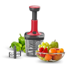 Lifelong Push Chopper 650ml | Compact and Efficient Vegetable, Onion, and Garlic Chopper, Essential Manual Kitchen Cutter for Quick and Easy Food Preparation, Ideal for Small Kitchens and Meal Prep