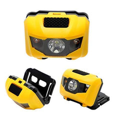 Syga Waterproof 3W LED Head lamp White Headlight Camping Fishing Hiking Hunting Riding Head Light Flashlight Indicator (Yellow)