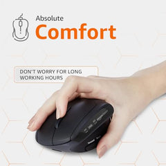 amazon basics Pro Series 650 mAh Wireless Rechargeable Ergonomic Mouse for PC, Mac, Laptop | 3 Adjustable DPI Settings Up to 1600 | Shortcut Buttons | Tri-Mode connectivity (Black)