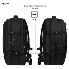 F Gear Blackhawk Black 40L Laptop Backpack, USB Port, Fits 18-inch Laptop