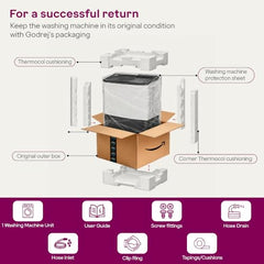 Godrej 8Kg 5 Star with 5 Years Comprehensive Warrnaty, Wash Upto 8 King Size Bedsheets, 370W PowerMax Motor, Magic Lint Fliter, Semi Automatic Washing Machine(WSEDGE CLS 80 5.0 EN2 MCSGR,Crystal Grey)