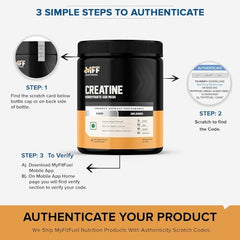 MyFitFuel Micronized Creatine Monohydrate (200 Mesh - Easily Absorbed by Body) | 400 gm, (Natural)