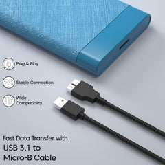 Sounce 2.5-Inch SATA to USB Type-C 3.1 External HDD/SSD Enclosure | 6Gbps UASP Speed | Tool-Free Design | Compatible with 7mm & 9.5mm Drives up to 6TB | Plug & Play | Shockproof Portable Case (Type C)