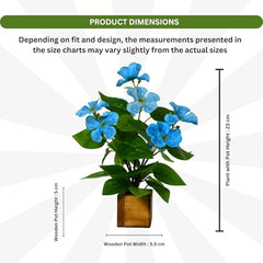 fancymart Artificial Flower Plant Home Décor with Small Size Pot | Pack of 2 | Plant Hanging for Home Decor | Office Decor (DESIGN-01)