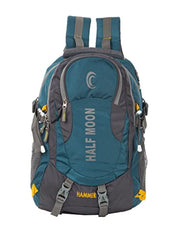 Half Moon 45L Hammer Waterproof Rucksack Bags for Man/Trekking Bags for Men | With 17.3" Laptop Compartment & Rain cover | For Trekking, Hiking, Travel Backpack for Men & Women (Navy Blue)