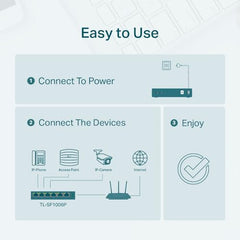 TP-Link LS1005 5-Port 10/100Mbps Desktop Switch|Green Ethernet Technology Network Hub|IEEE 802.3X |Plug and Play|Fanless Design