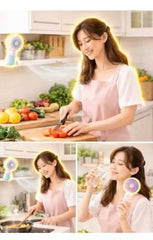 Portable Rechargeable Mini Fan | 400mAh USB Handheld Small Fan with 3 Speed Modes | Silent Personal Pocket Cooling Fan for Travel, Office Desk, Makeup, Kitchen, and Kids (Multicolor)