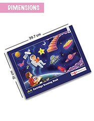 A4 Drawing Book, 34 Pages (29.5 x 21 cm), 100 GSM White Paper, Pack of 3 | Soft Blund, Sketch Book for Kids, Students and Artists | Thick Pages Suit Pencils, Crayons, Colour pens, Paints
