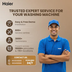 Haier 8 Kg, In-Built Heater, Front Panel Design, NZP Technology, Oceanus Wave Drum, Fully Automatic Top Load Washing Machine (ETL80-HC5S8 | Dark Jade Silver)