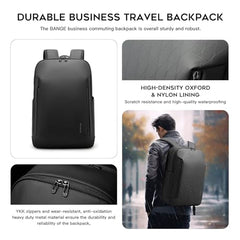 Red Lemon BANGE Venture 30L Laptop Backpack for Men & Women | Large Backpack with YKK Zippers | Water-Resistant, Durable Oxford & Nylon Fabric Fits 15.6" Laptops for Office & Travel (Black)